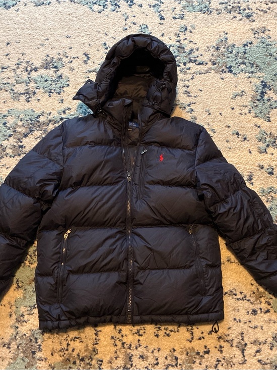 Ralph Lauren Other - Polo Ralph Lauren Performance Medium men’s Navy Down Puffer Jacket with Hood EUC